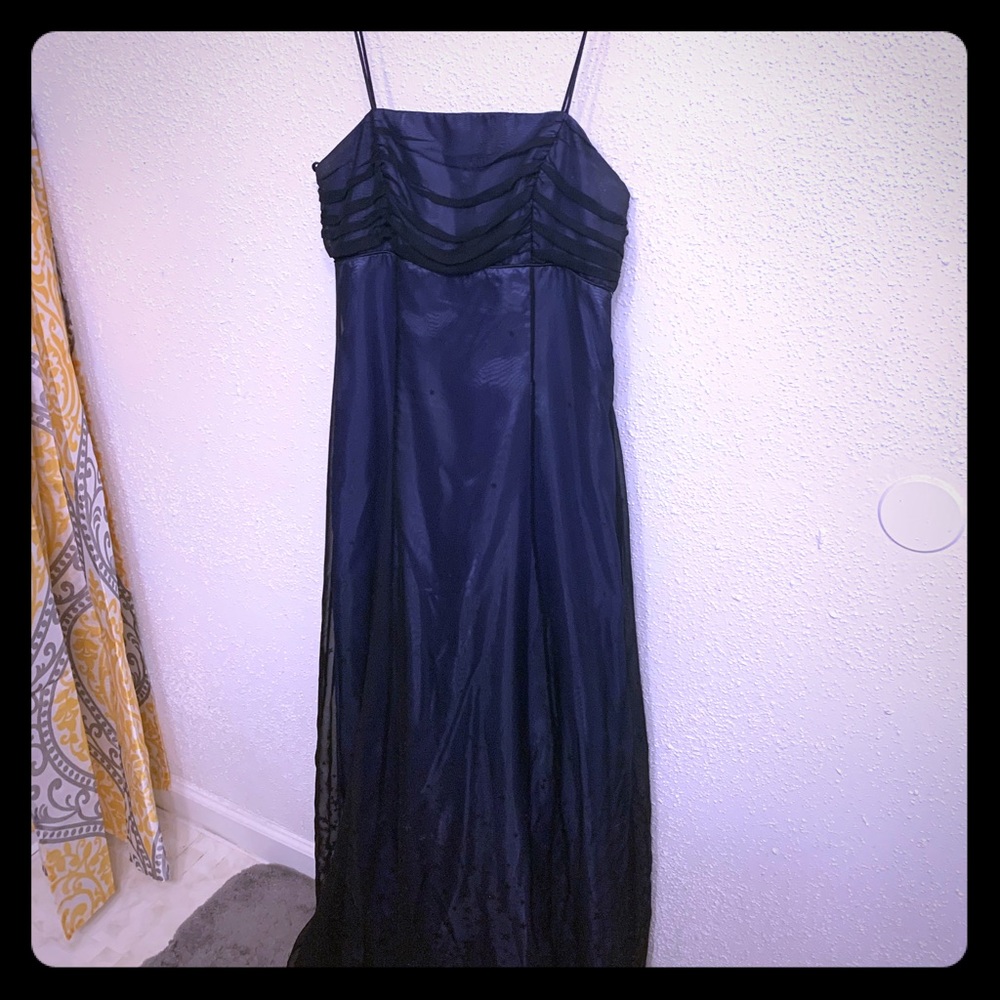 Blue long dress